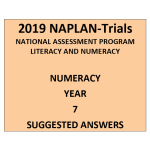 2019 Kilbaha NAPLAN Trial Test Year 7 - Numeracy - Hard Copy